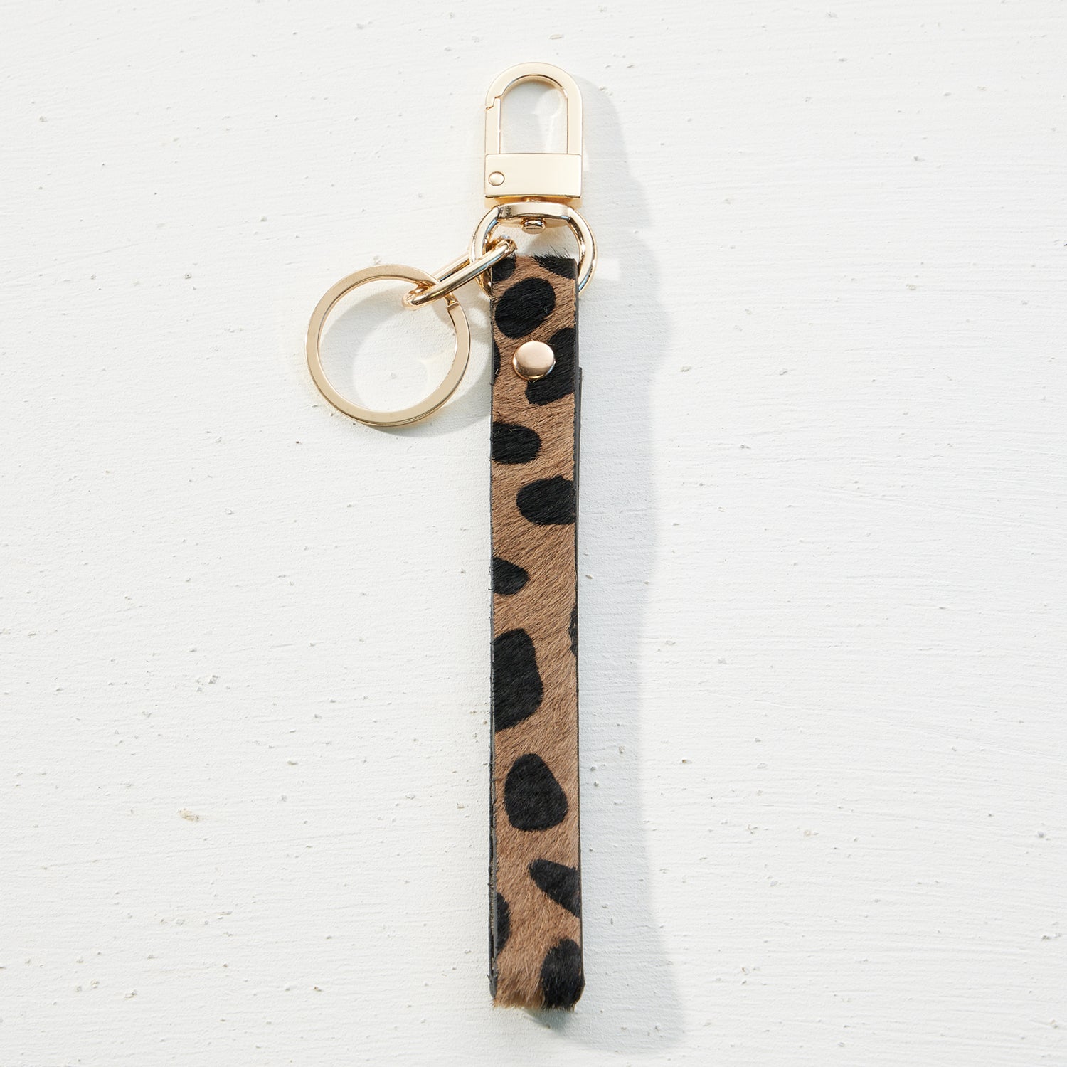 Calfskin Lanyard Keychain with O ring