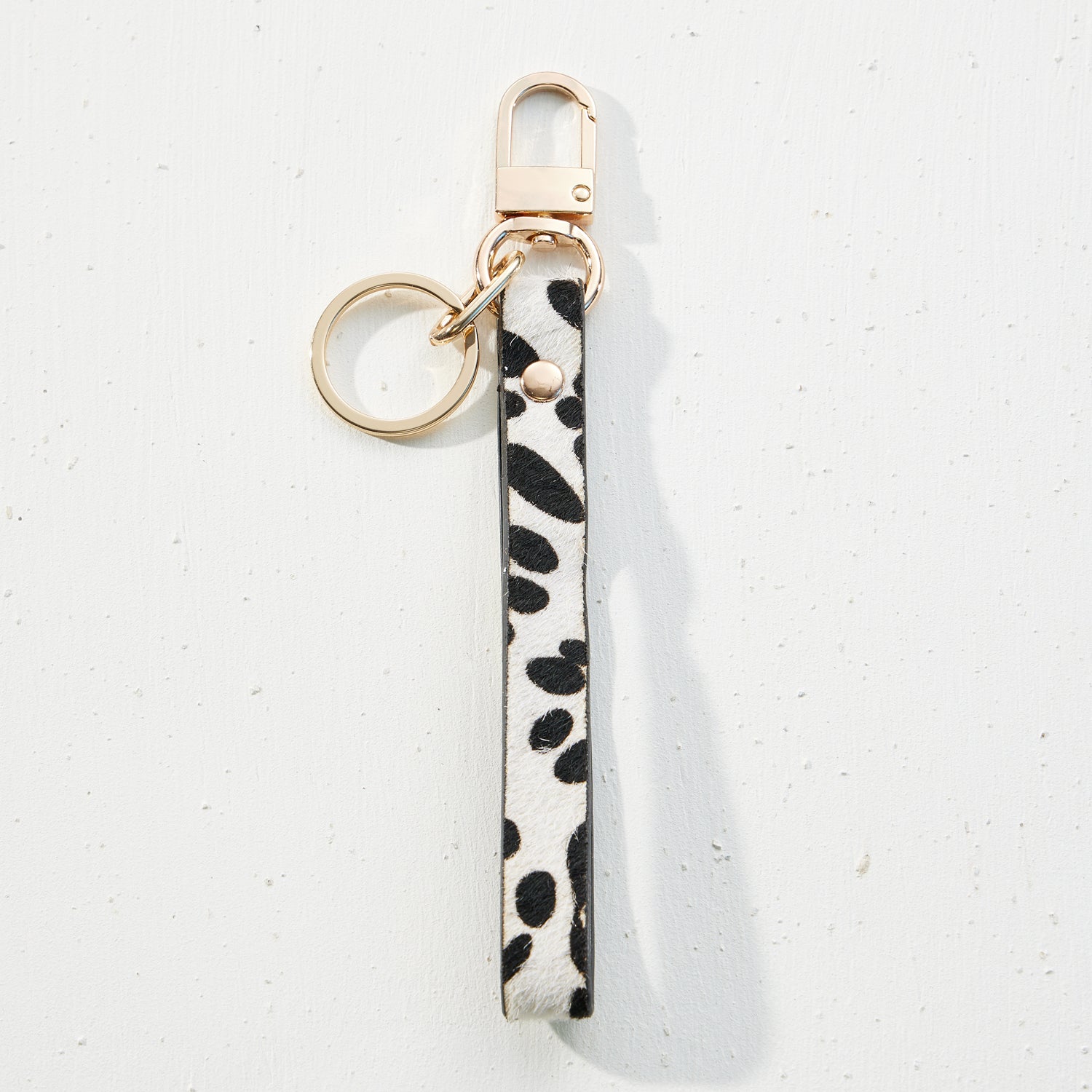 Calfskin Lanyard Keychain with O ring