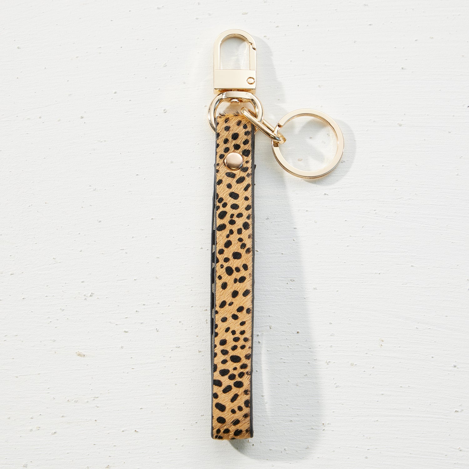 Calfskin Lanyard Keychain with O ring