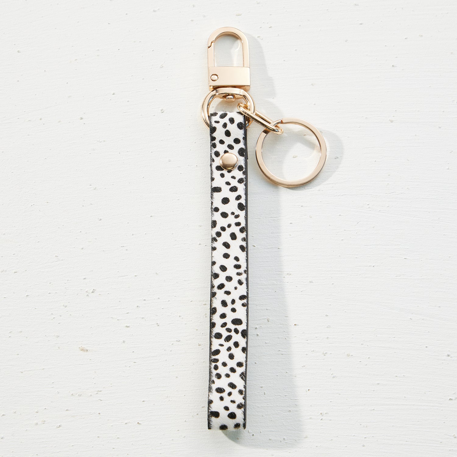 Calfskin Lanyard Keychain with O ring