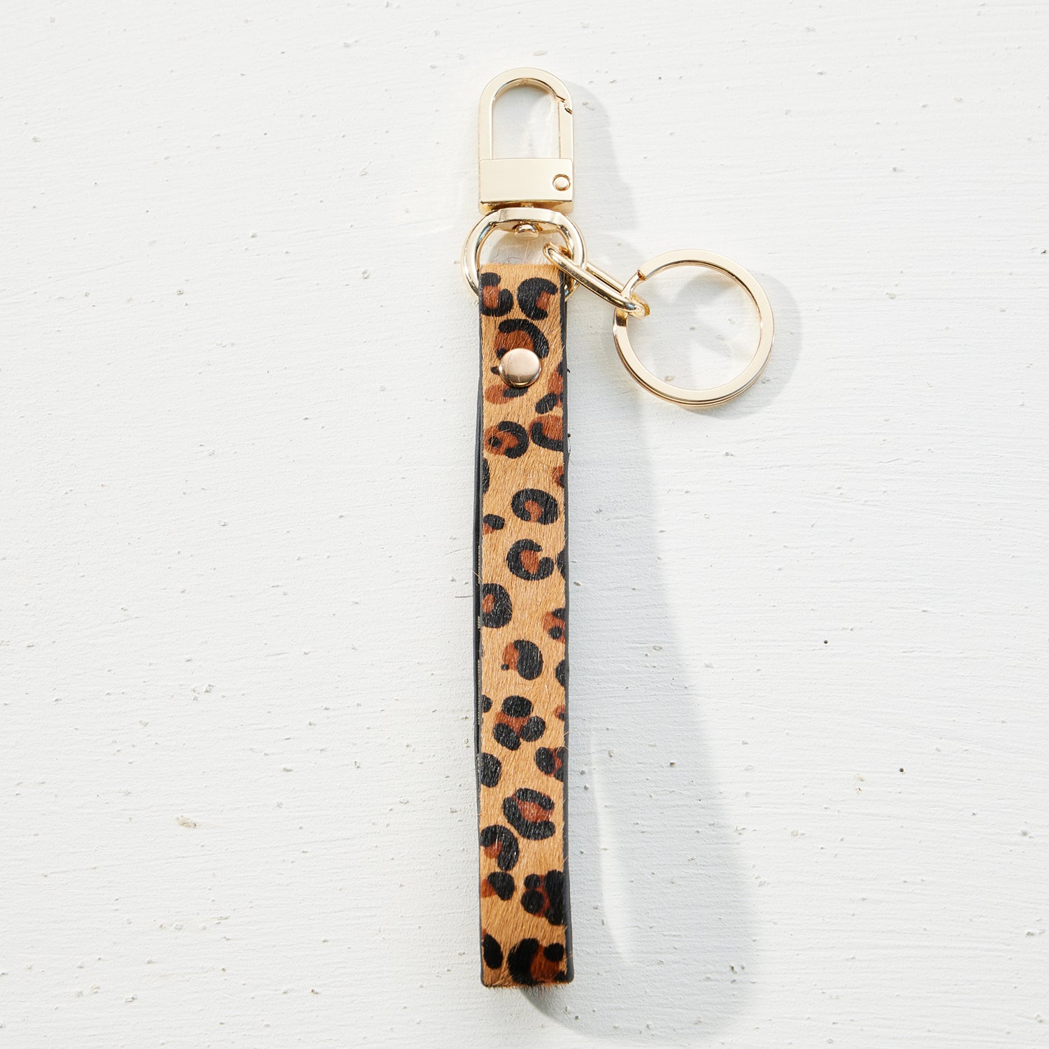 Calfskin Lanyard Keychain with O ring