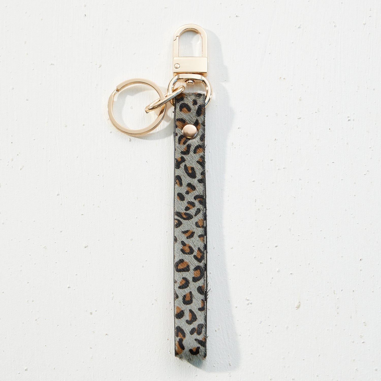 Calfskin Lanyard Keychain with O ring