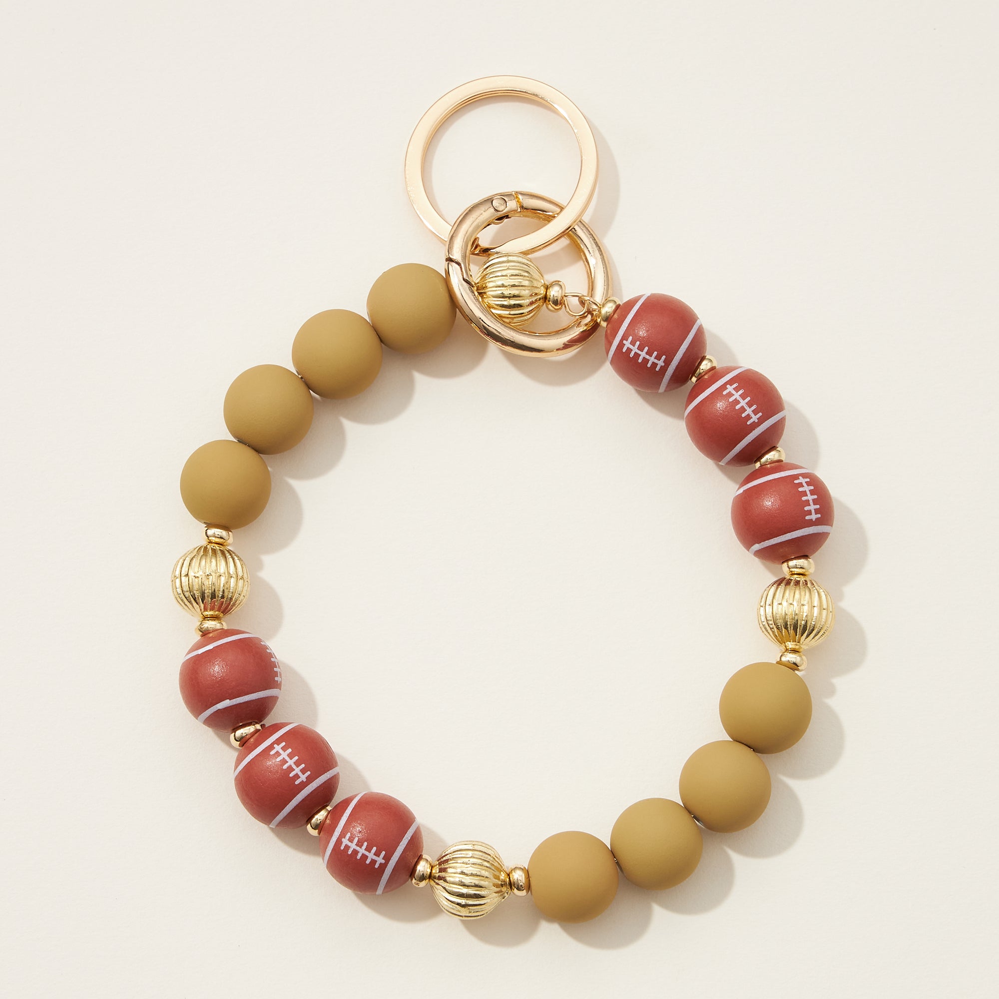 Ball Games Silicone Coated Bracelet Keychains