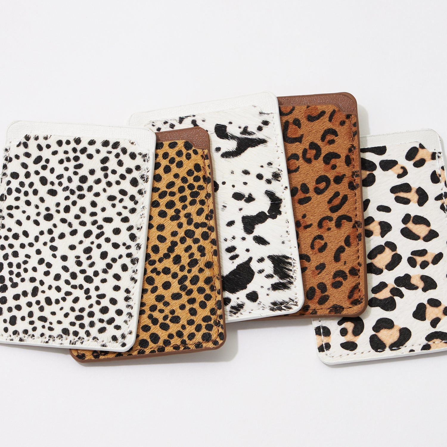 Calf Hair Leather Spotted Phone Wallet