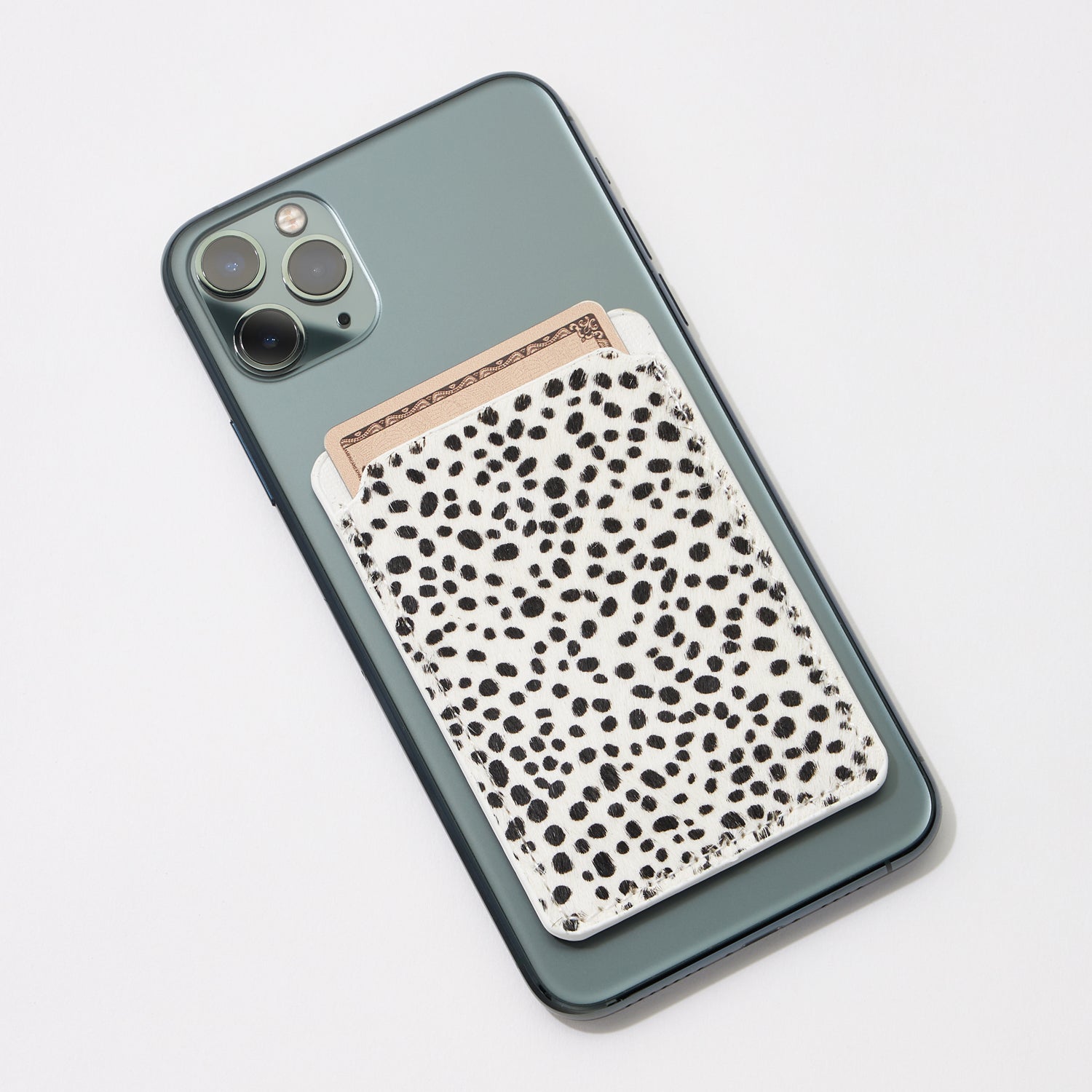 Calf Hair Leather Spotted Phone Wallet