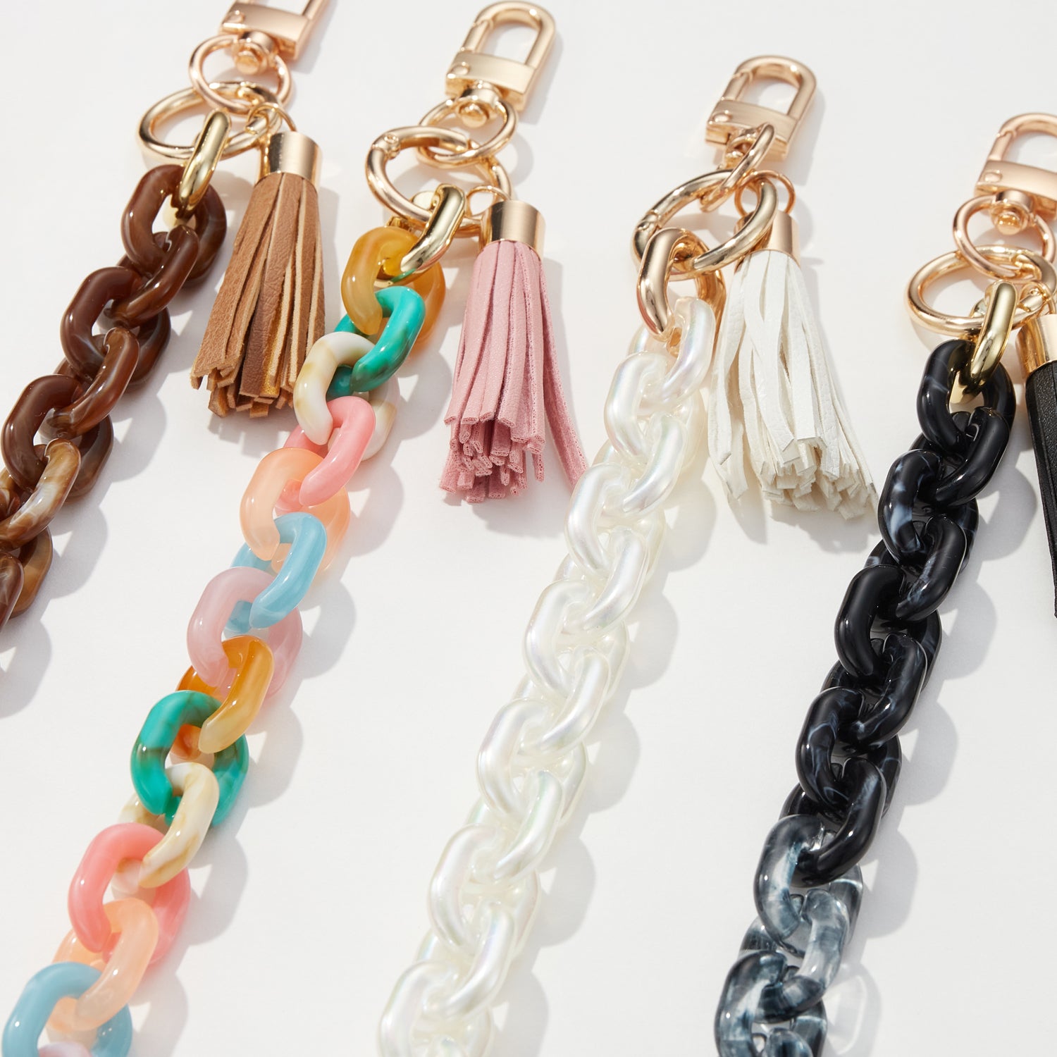 Two Tone Mixed Resin Chain Keychains - Frem
