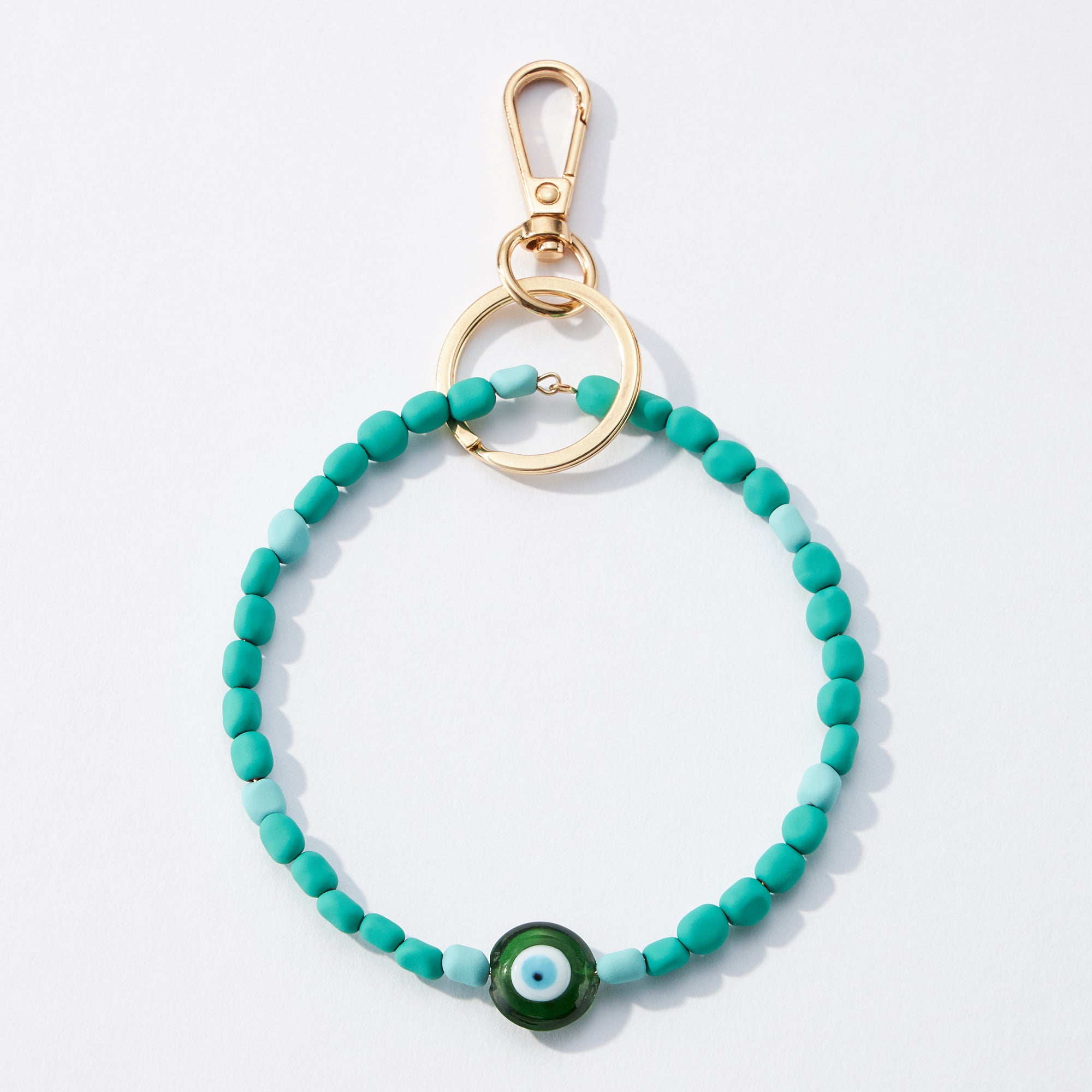 Evil Eye Silicone Coated Bracelet Keychains
