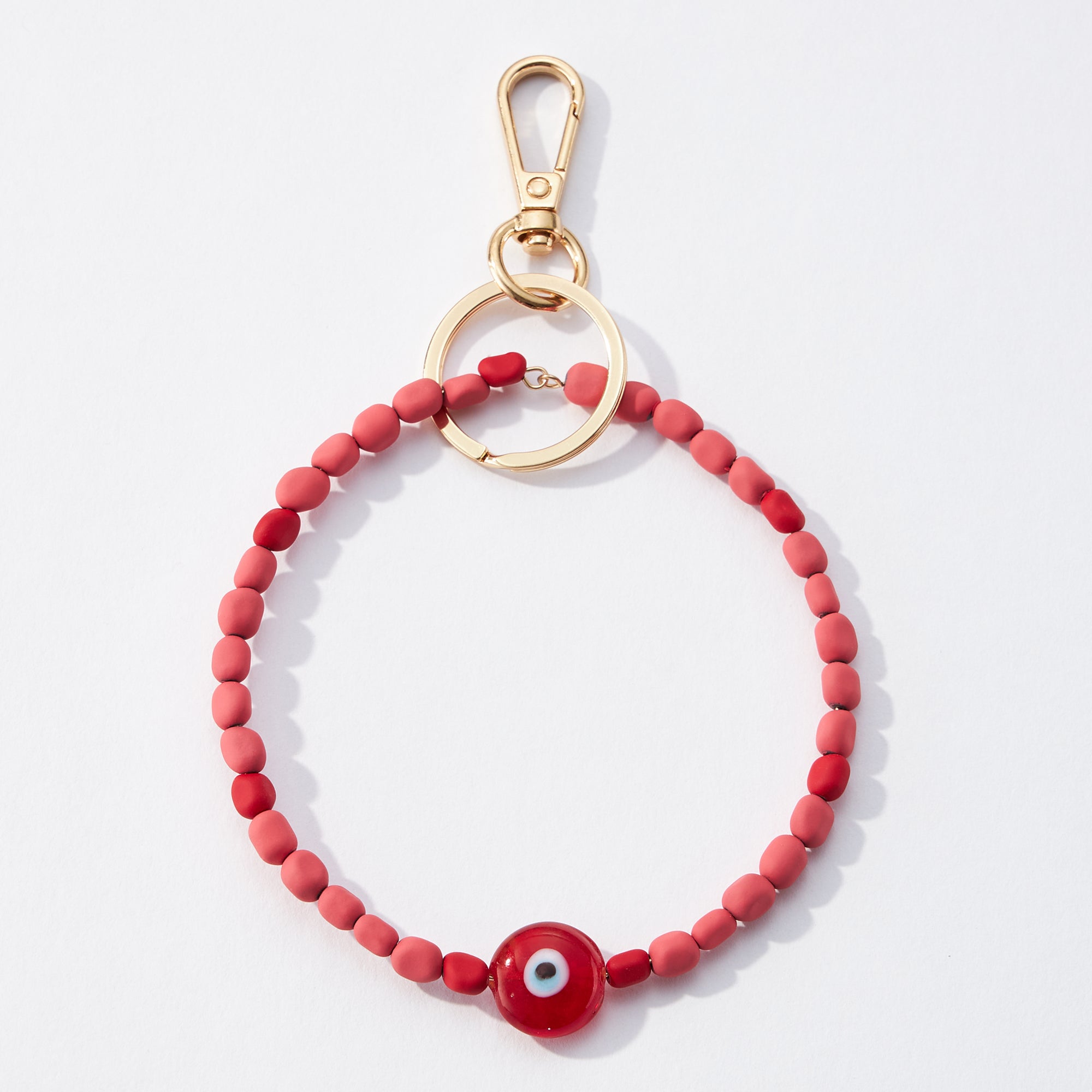 Evil Eye Silicone Coated Bracelet Keychains