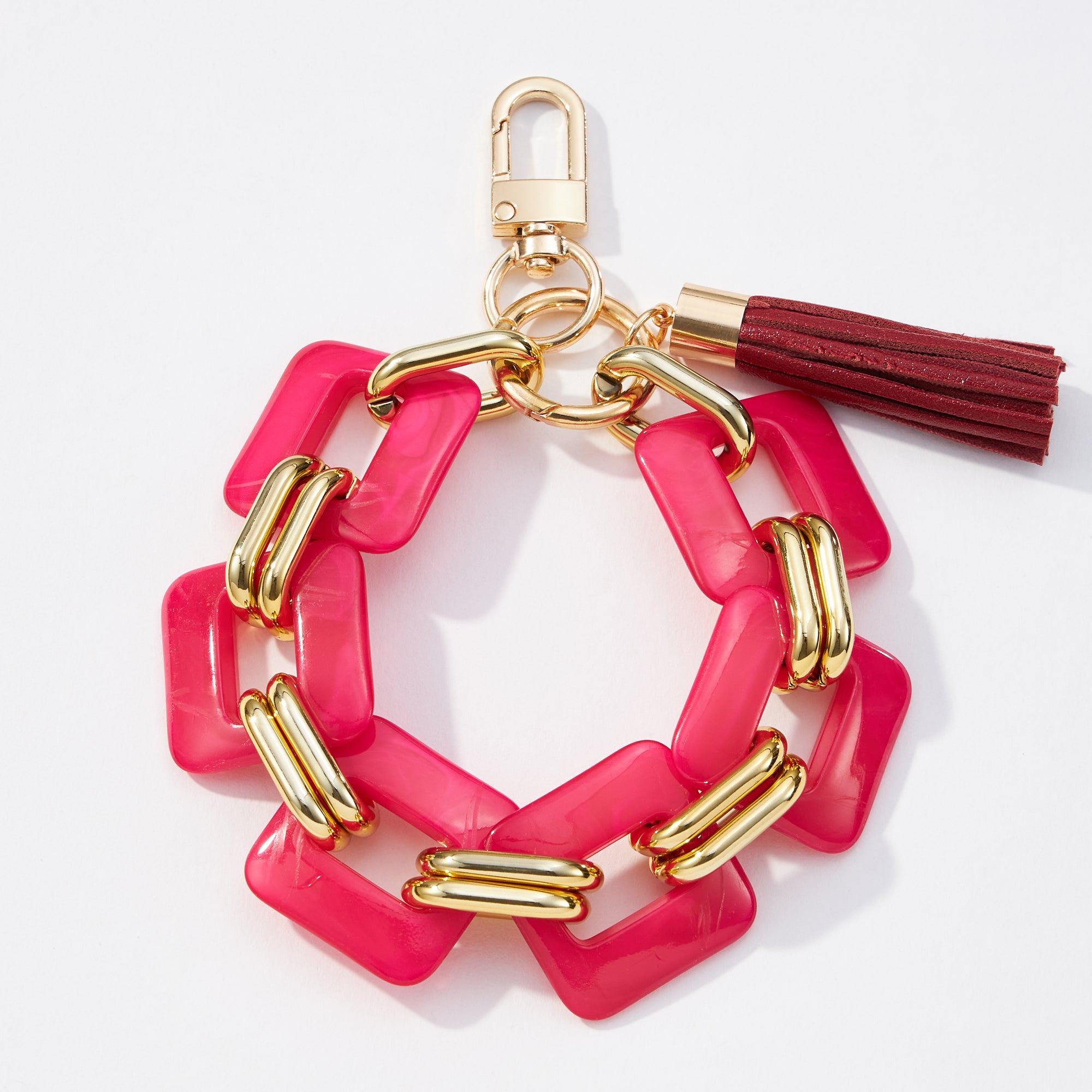 Resin Chunky Chain Bracelet Keychains