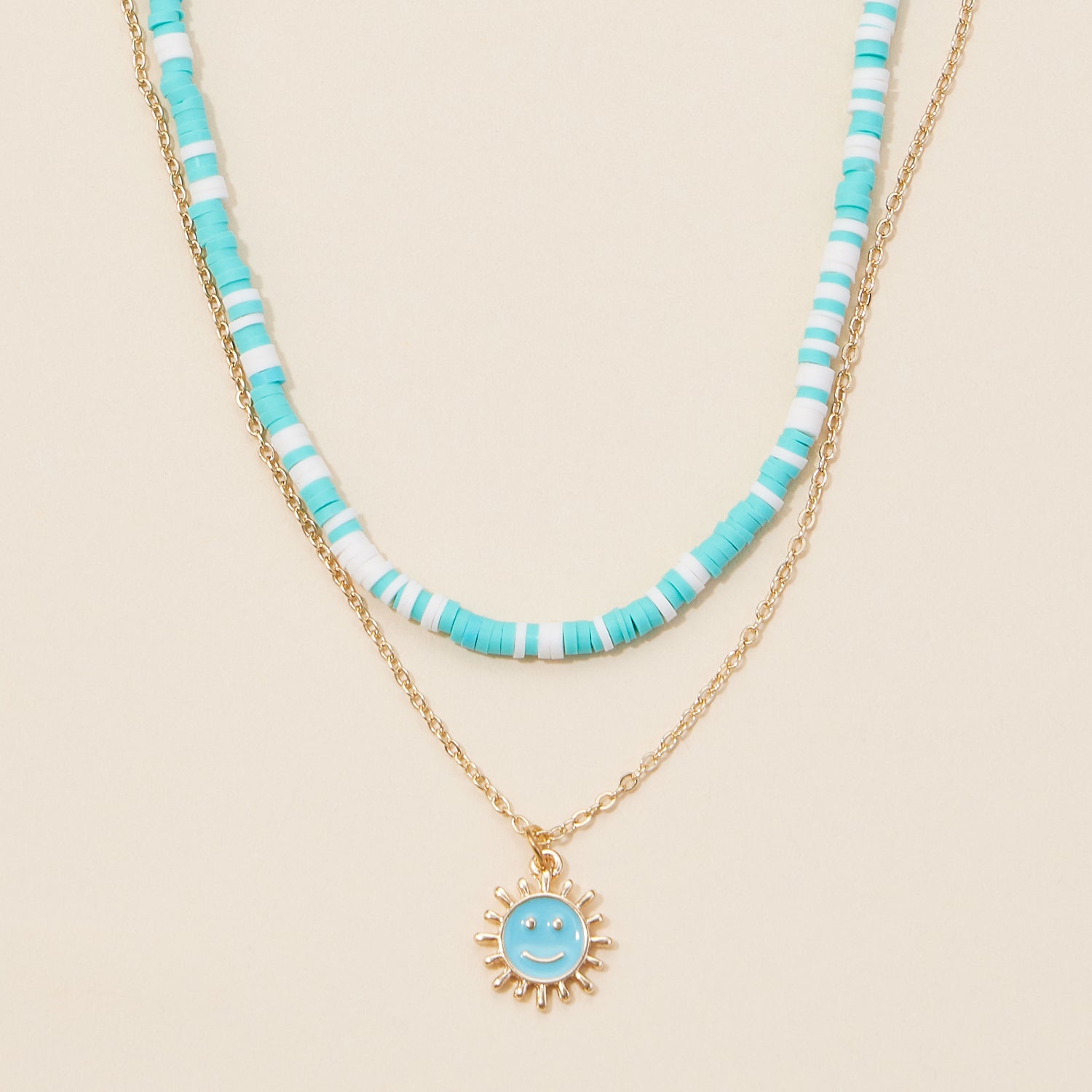 Rubber Beaded Layered Necklace