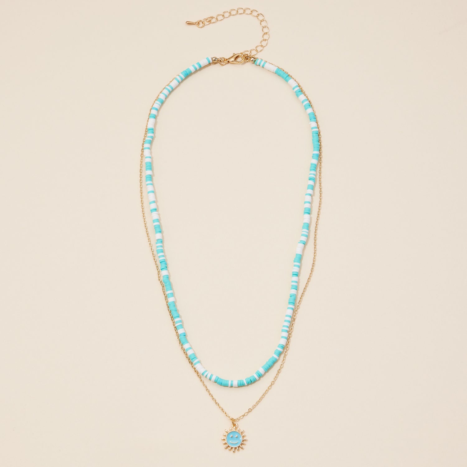 Rubber Beaded Layered Necklace