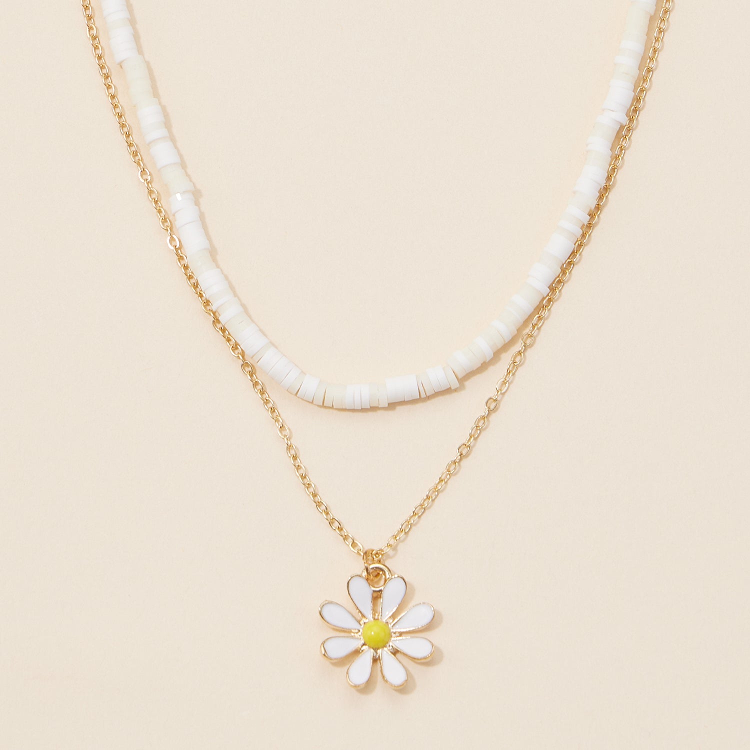 Rubber Beaded Layered Necklace