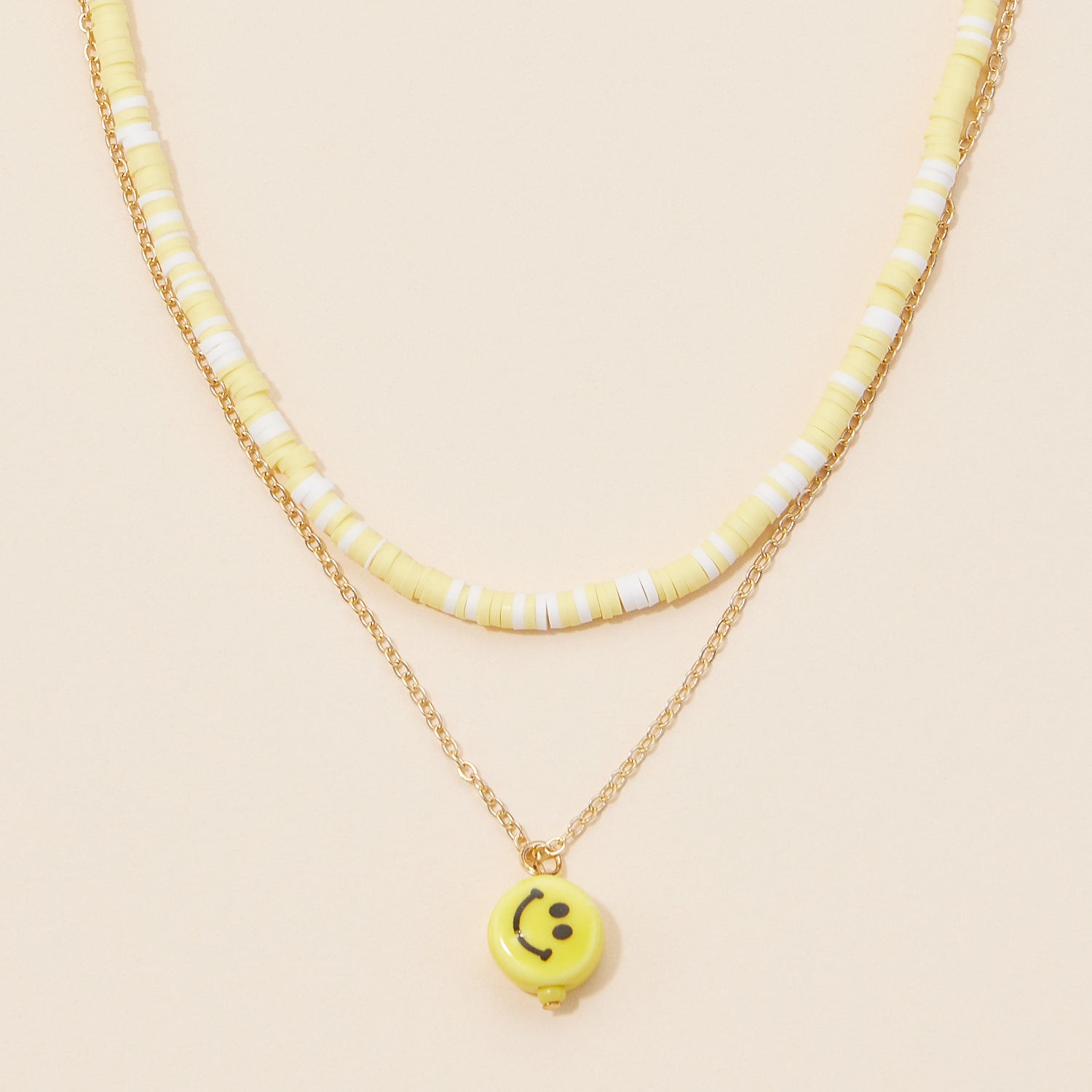 Rubber Beaded Layered Necklace