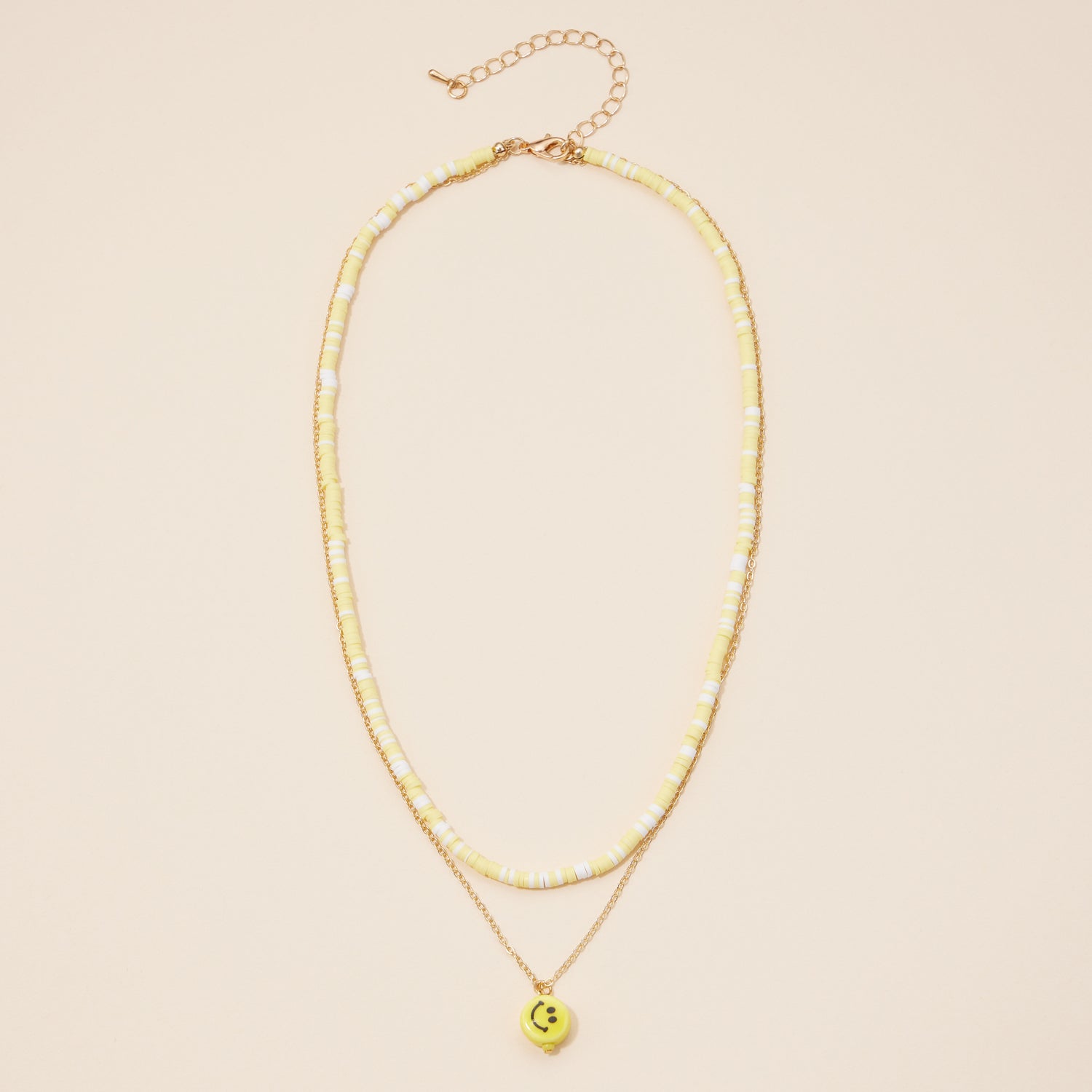 Rubber Beaded Layered Necklace
