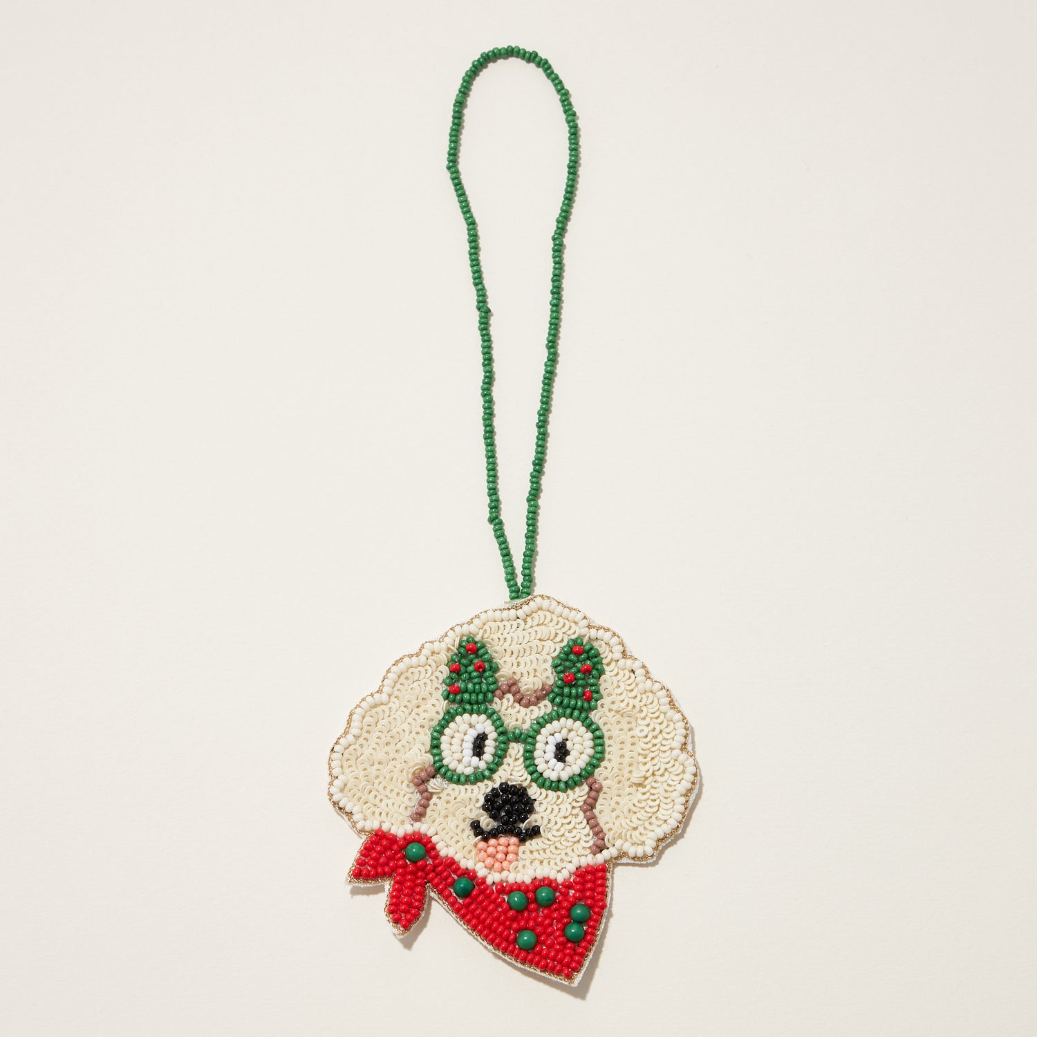 Seed Beaded Holiday Character Ornament | Christmas Tree Decoration