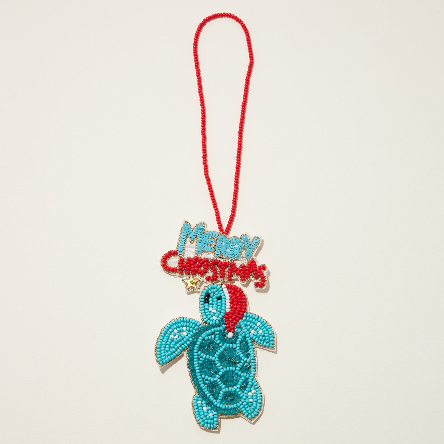 Seed Beaded Holiday Character Ornament | Christmas Tree Decoration