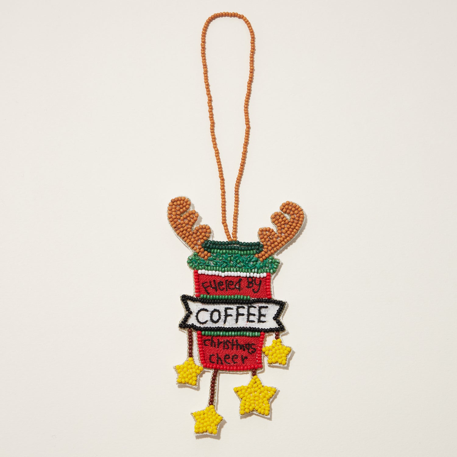 Seed Beaded Holiday Character Ornament | Christmas Tree Decoration