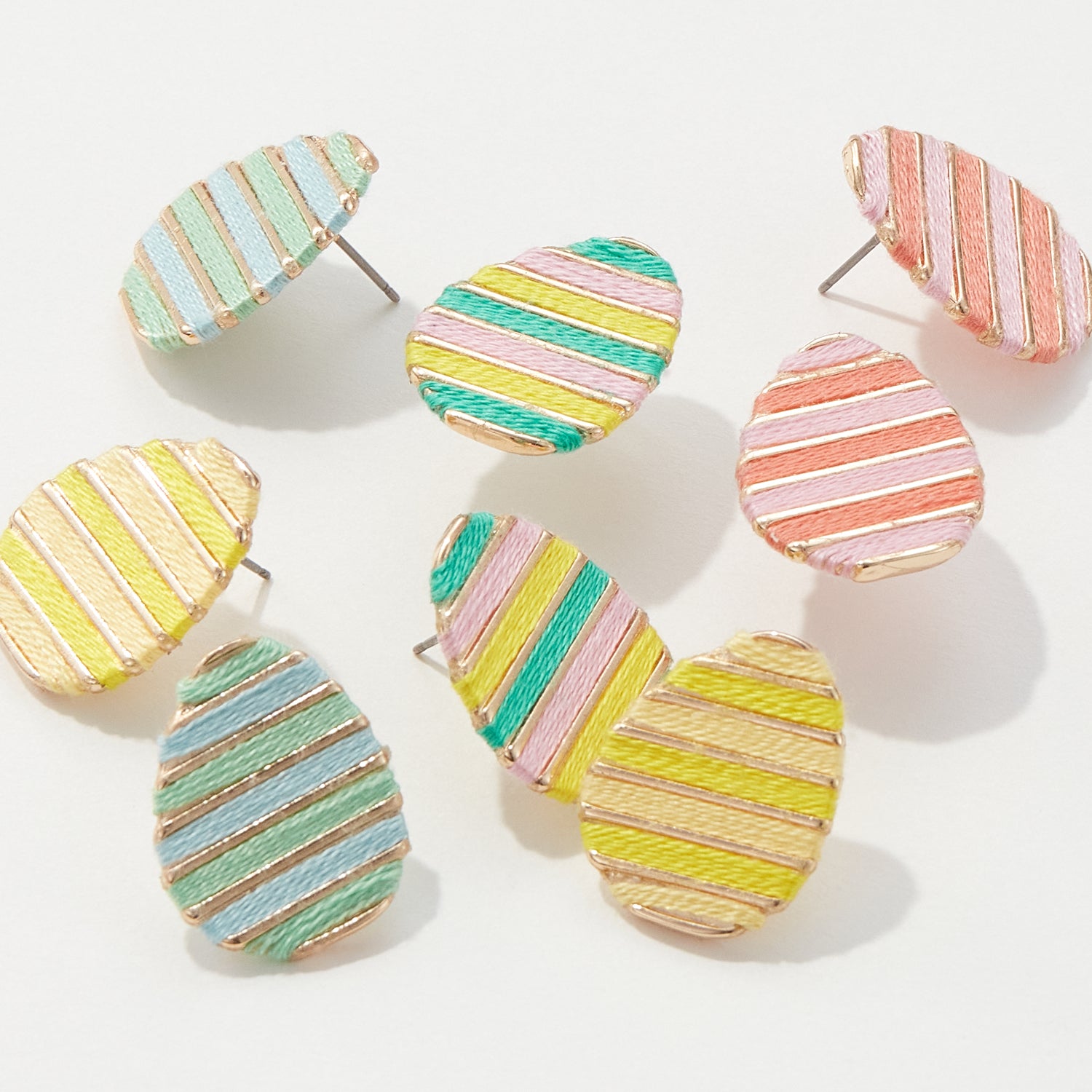 Easter Egg Thread Post Earrings