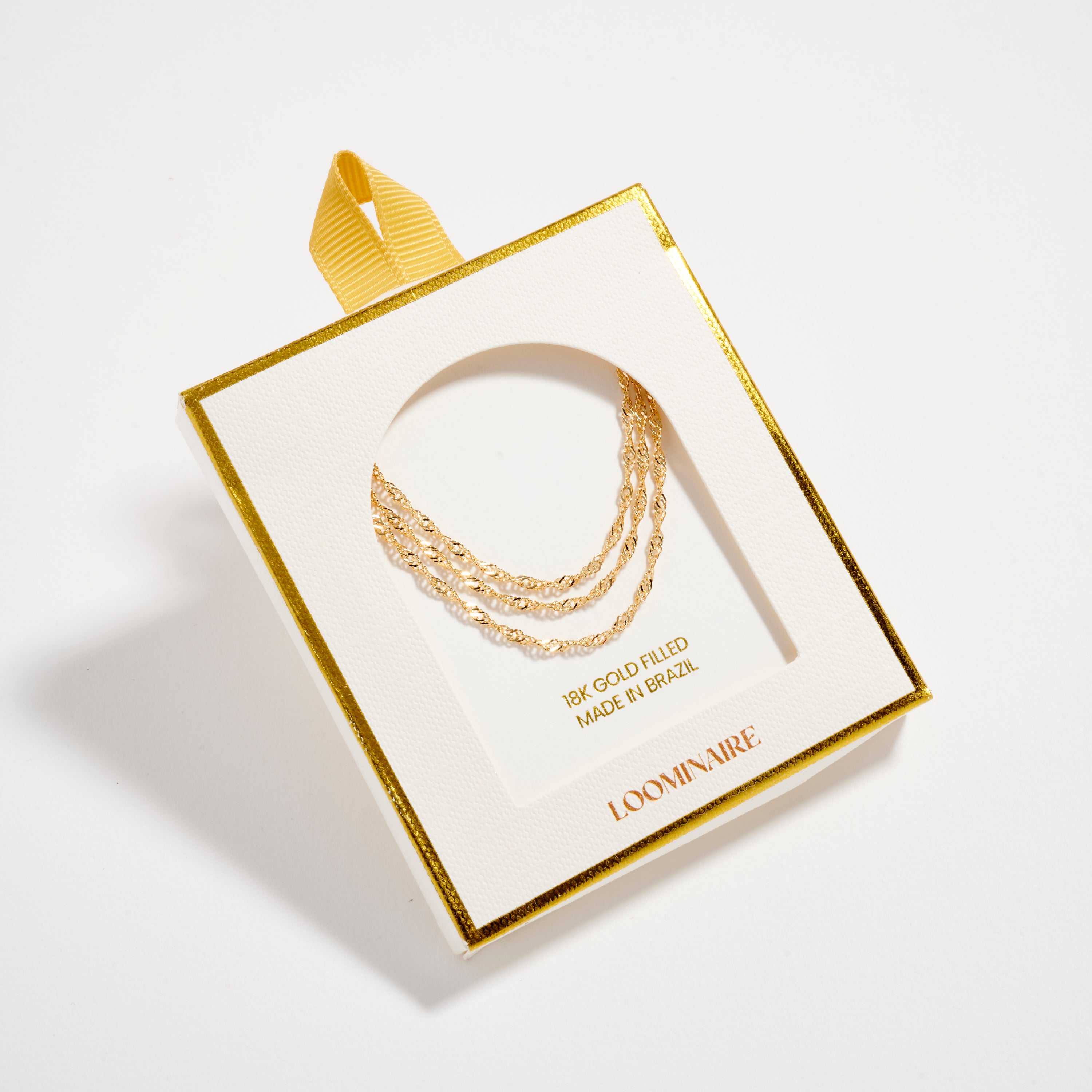 Gold Filled Layered Rope Chain Necklace