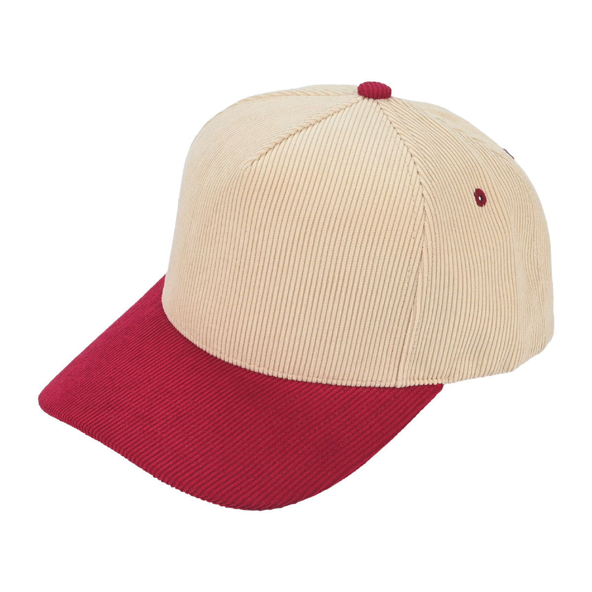 Corduroy Colorblock Baseball Cap Hat