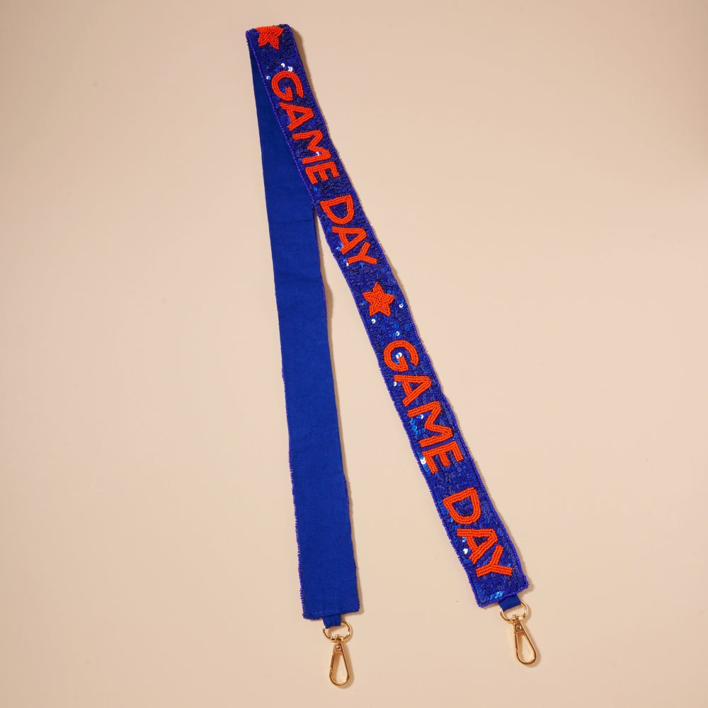 Handmade Seed Bead “Game Day” Bag Strap – Adjustable Crossbody