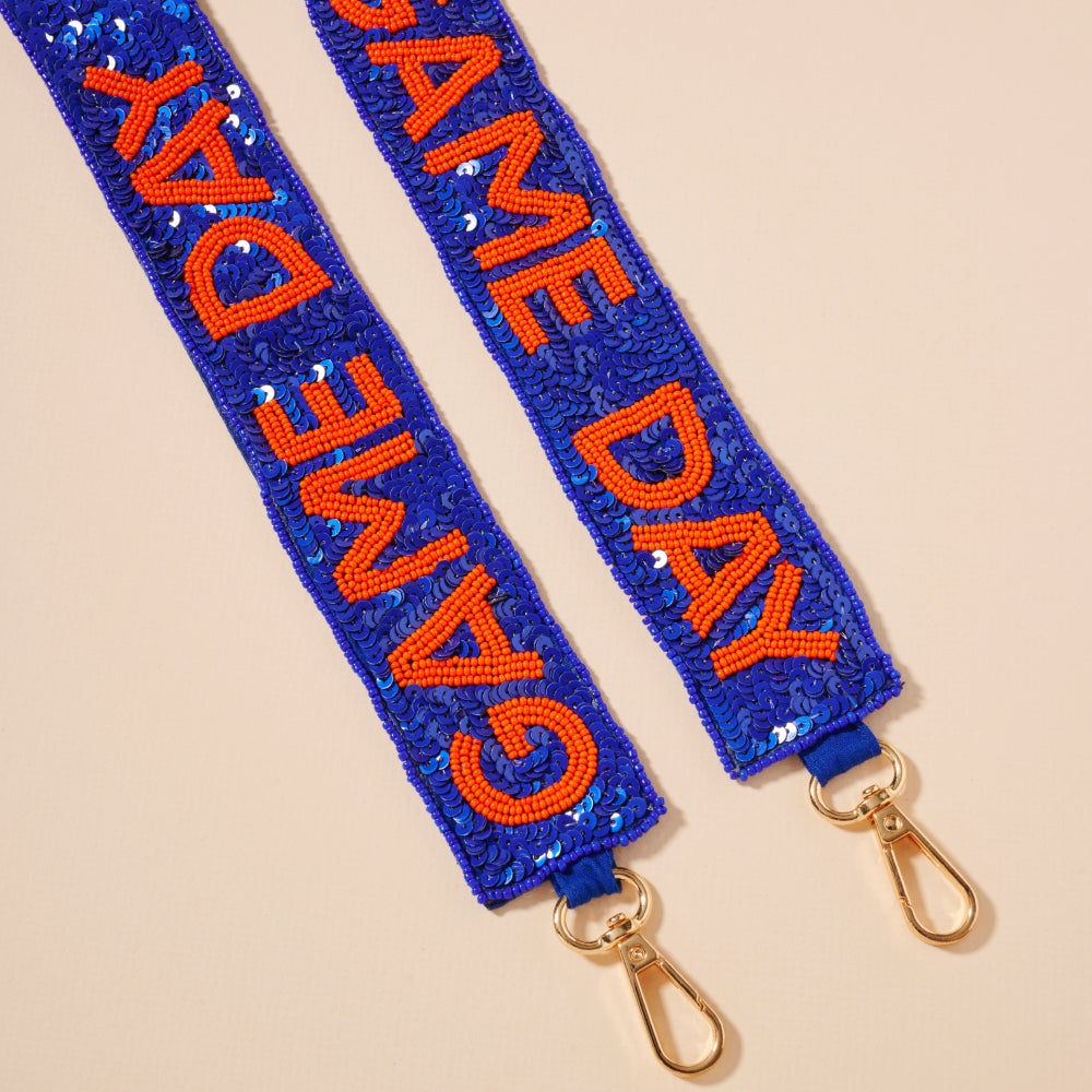 Handmade Seed Bead “Game Day” Bag Strap – Adjustable Crossbody