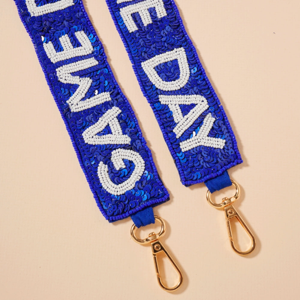 Handmade Seed Bead “Game Day” Bag Strap – Adjustable Crossbody