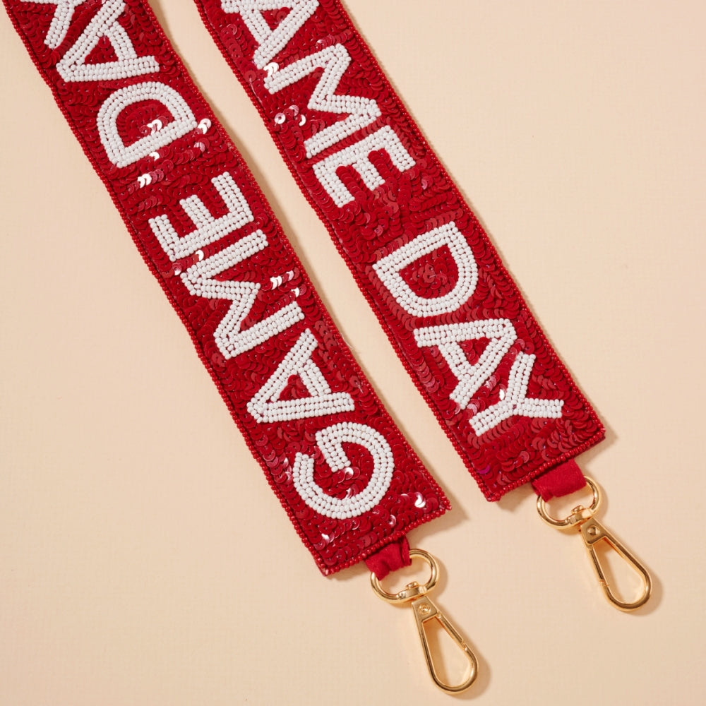 Handmade Seed Bead “Game Day” Bag Strap – Adjustable Crossbody