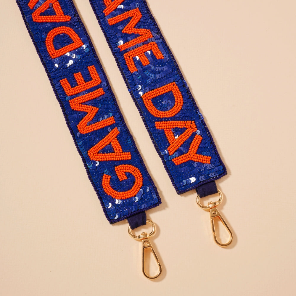 Handmade Seed Bead “Game Day” Bag Strap – Adjustable Crossbody