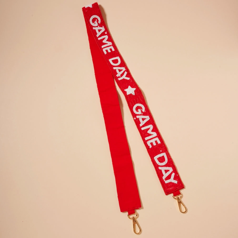 Handmade Seed Bead “Game Day” Bag Strap – Adjustable Crossbody