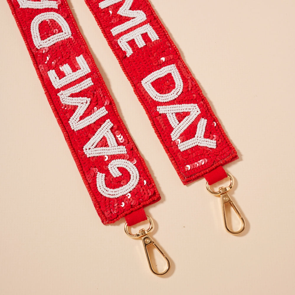 Handmade Seed Bead “Game Day” Bag Strap – Adjustable Crossbody