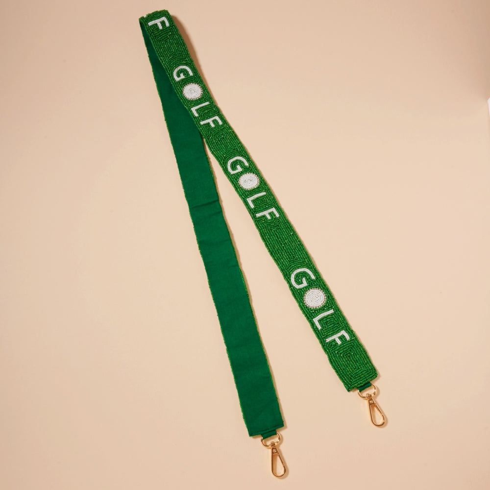Green Golf Beaded Bag Strap