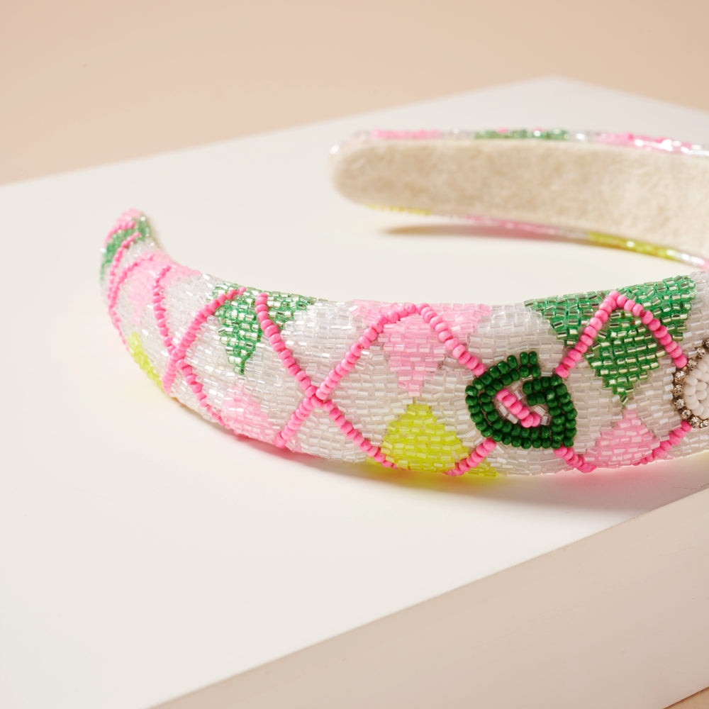 Refined Zig Zag Seed Bead Headband