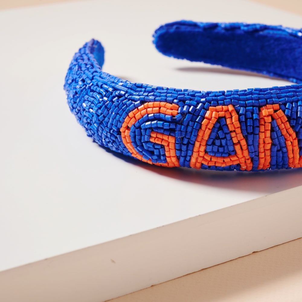 Elegant Game Day Seed Beaded Headband