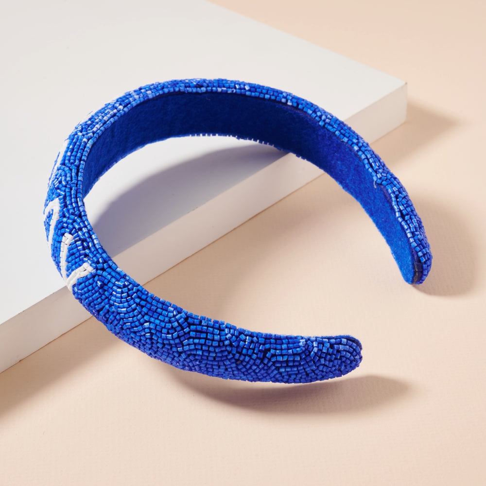 Elegant Game Day Seed Beaded Headband
