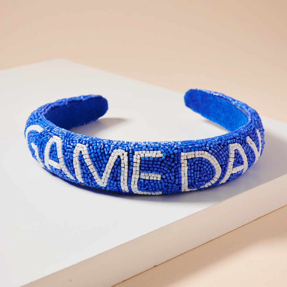 Elegant Game Day Seed Beaded Headband