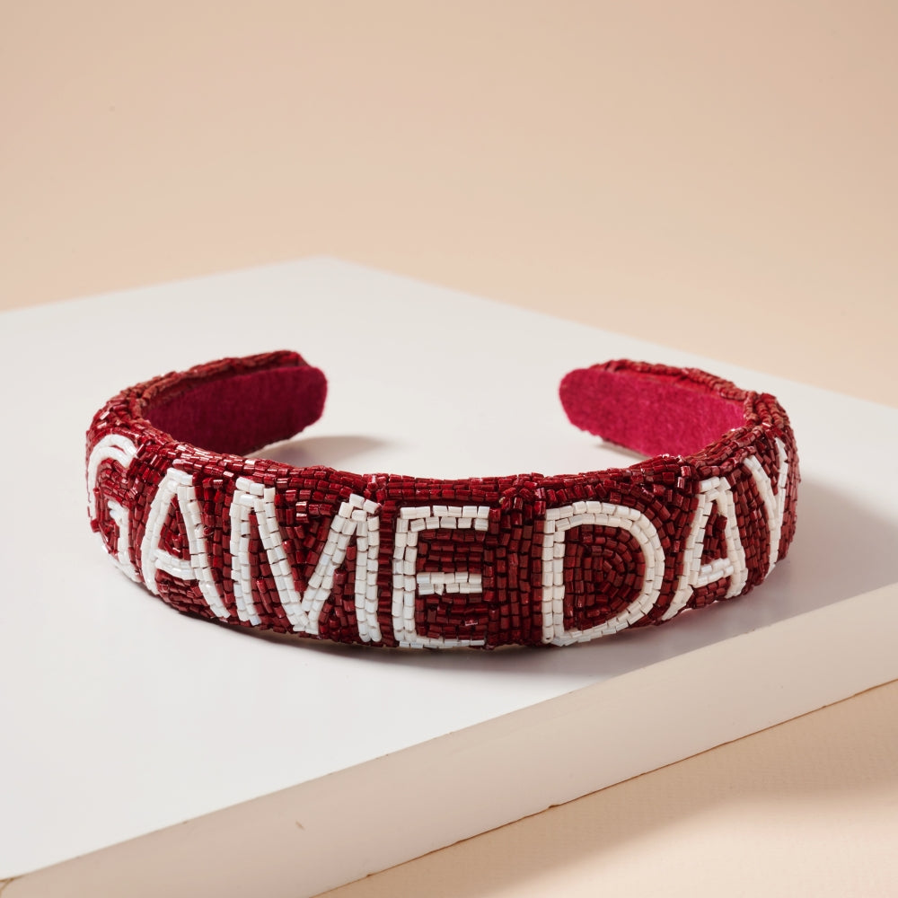 Elegant Game Day Seed Beaded Headband