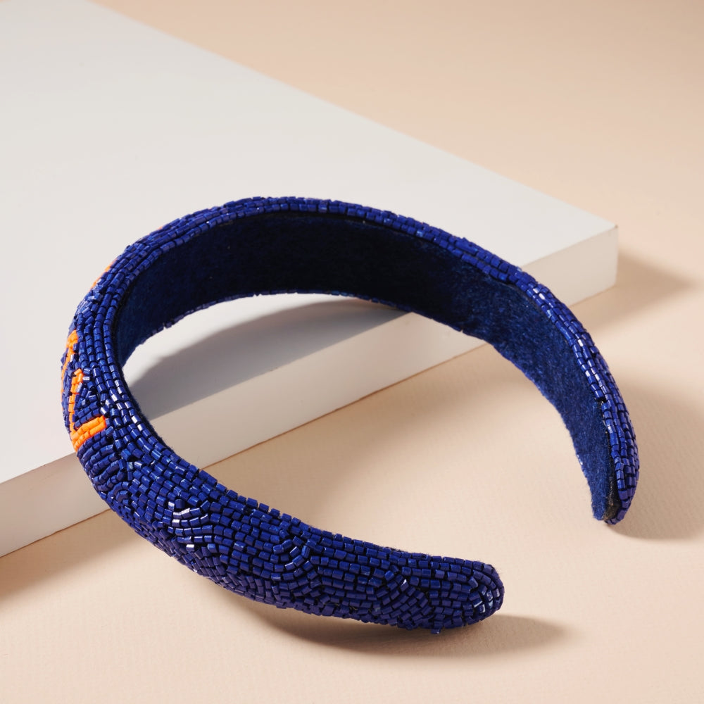 Elegant Game Day Seed Beaded Headband