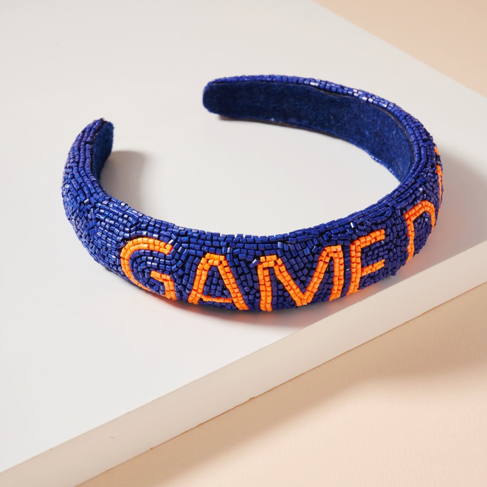Elegant Game Day Seed Beaded Headband