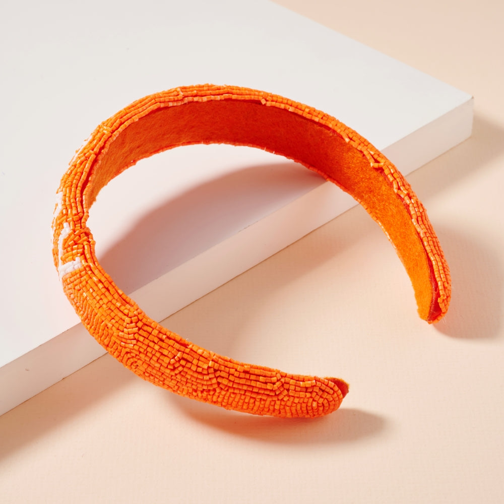 Elegant Game Day Seed Beaded Headband
