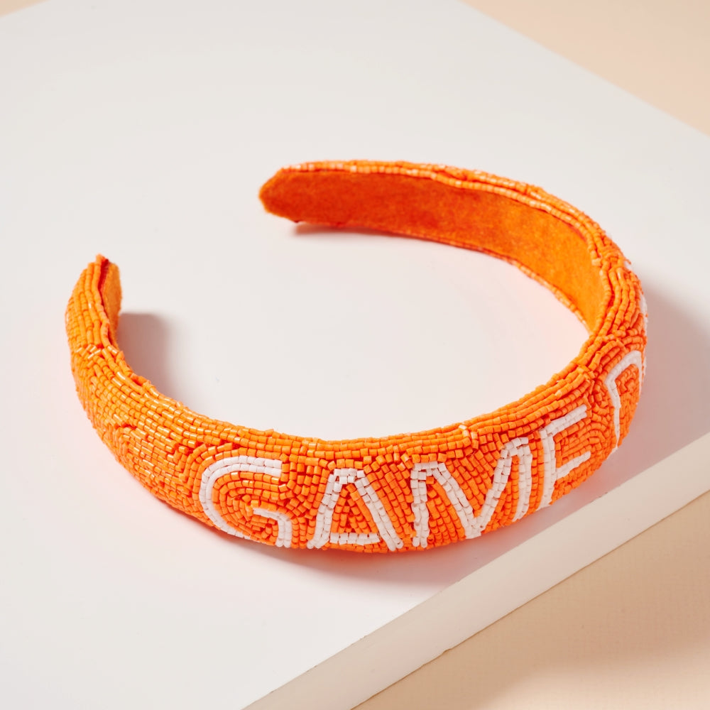 Elegant Game Day Seed Beaded Headband