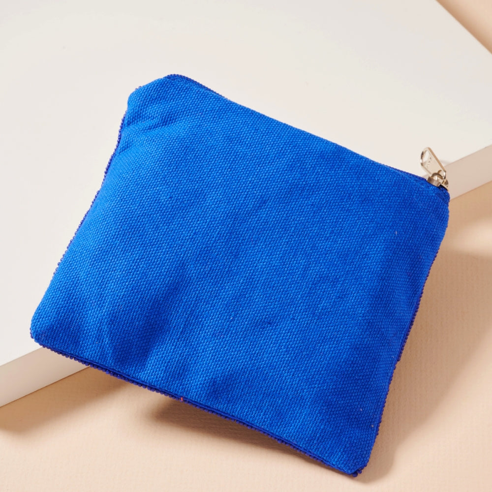 Beaded Game Day Football Mini Pouch