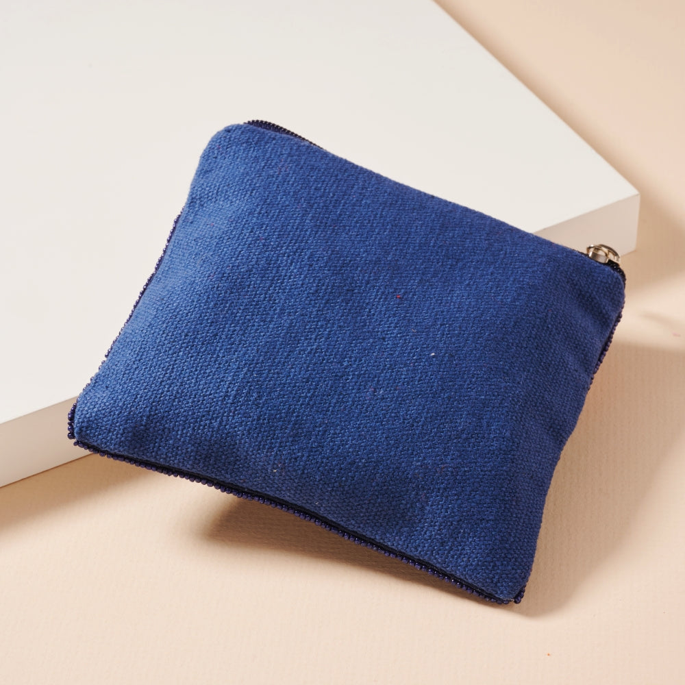 Beaded Game Day Football Mini Pouch