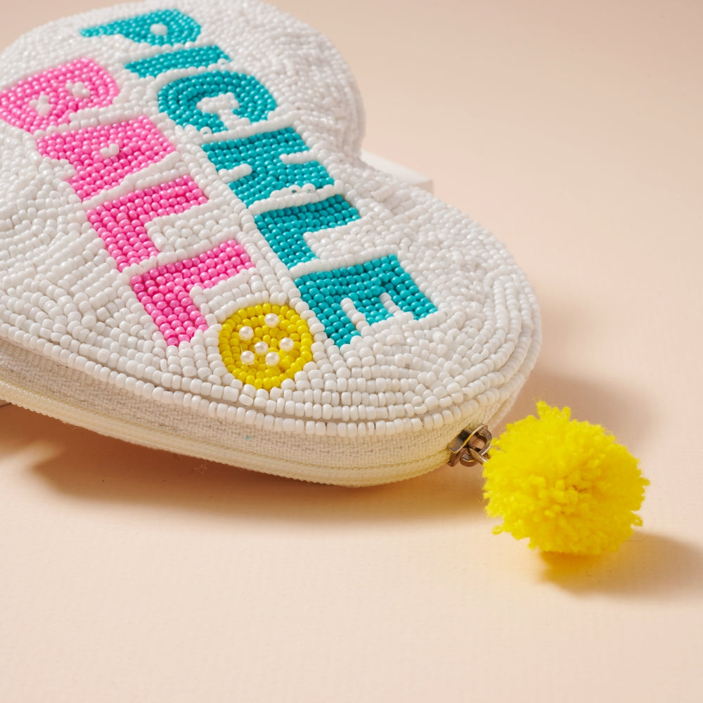 Heart-Shaped Bead Coin Pouch