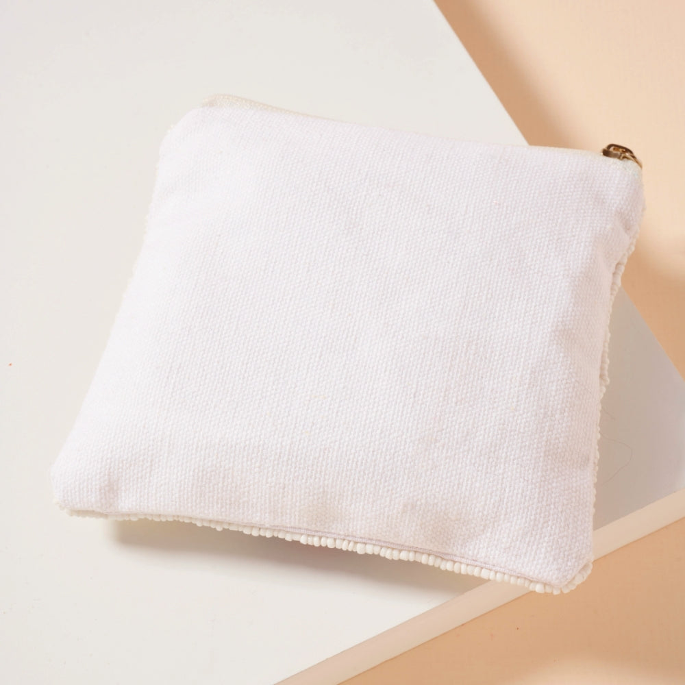 USA Dog Seed Bead Coin Pouch