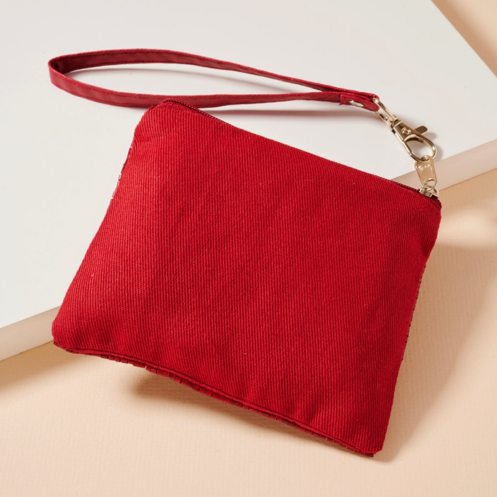 Game Day Stars Seed Beaded Coin Pouch