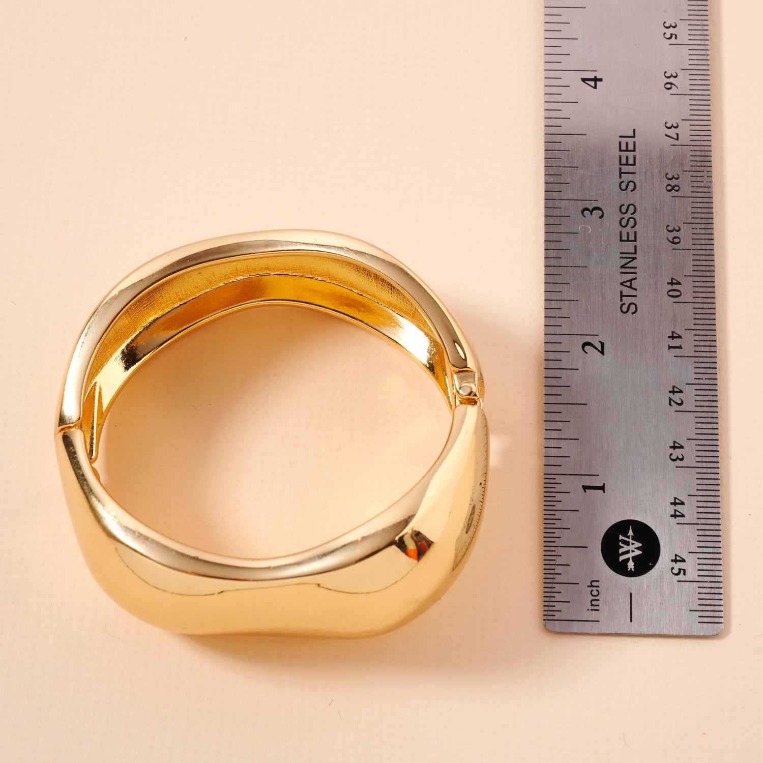 Wide Wavy 18K Gold & Silver Cuff Bracelet