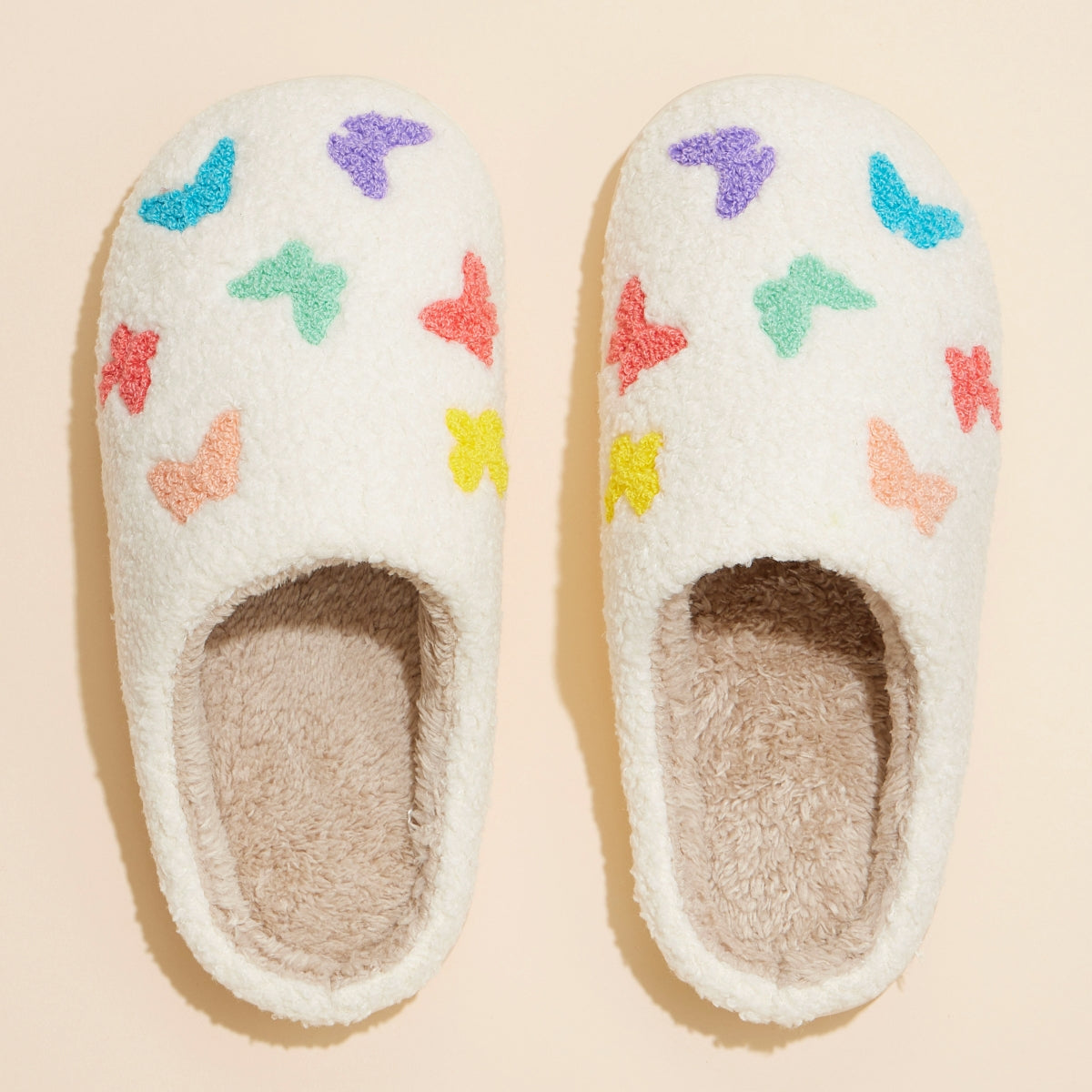 Multi-Butterfly Fuzzy Home Slippers