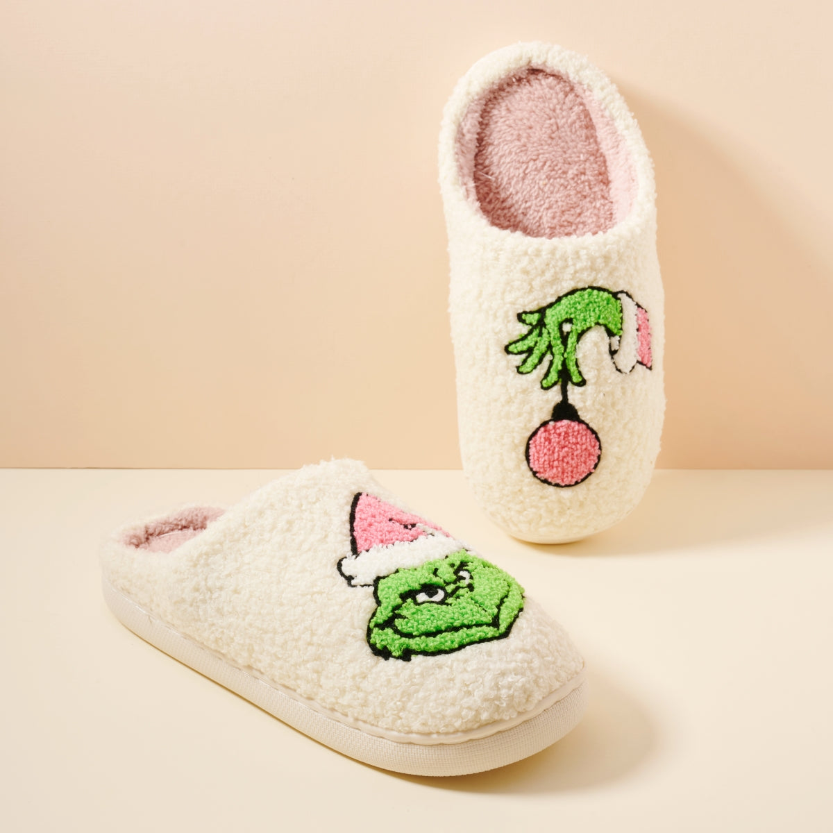 Christmas Green Monster Home Slippers