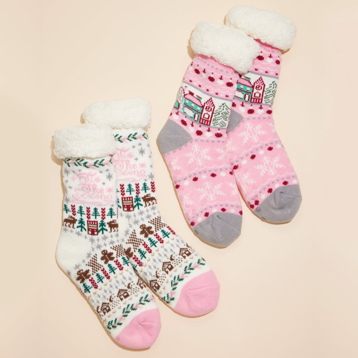 Christmas Fuzzy Socks Duo Pack
